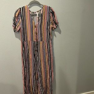 Striped jumpsuit large